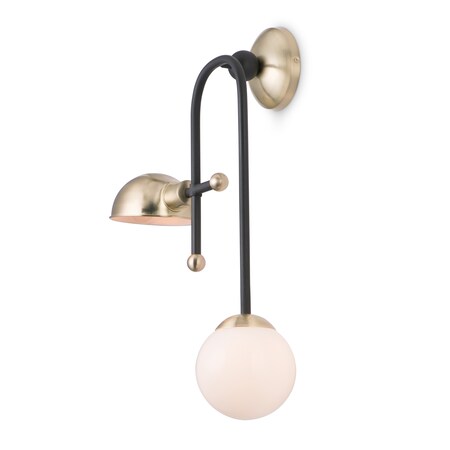 Maxim Lighting Mingle LED 2-Light 17.5" Wide Bronze / Satin Brass Wall Sconce 21662WTBZSBR